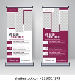 Corporate rollup or X banner design template	
