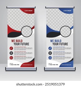 Modelo corporativo de rollup ou design de banner X	