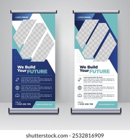 Corporate rollup or X banner design template	
