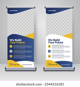Modelo corporativo de rollup ou design de banner X	
