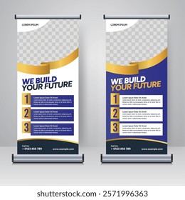 Corporate rollup or X banner design template	
