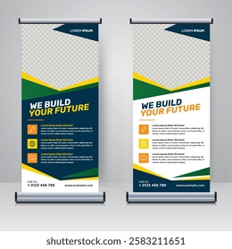 Corporate rollup or X banner design template