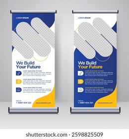 Corporate rollup or X banner design template	

