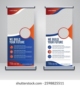 Corporate rollup or X banner design template	
