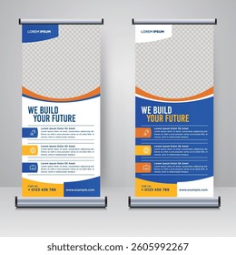 Corporate rollup or X banner design template	
