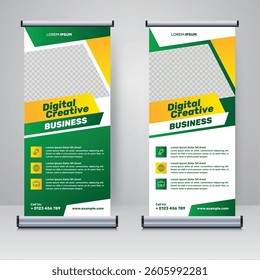 Corporate rollup or X banner design template	
