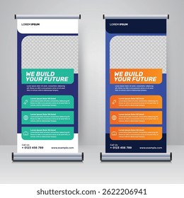 Corporate rollup or X banner design template	
