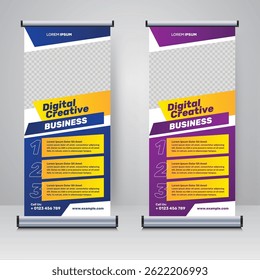Corporate rollup or X banner design template	
