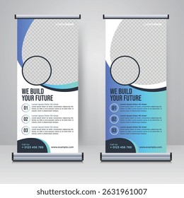 Corporate rollup or X banner design template