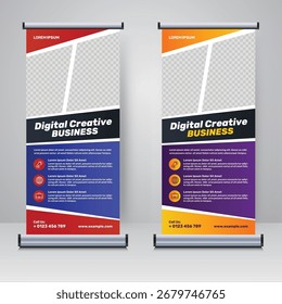Modelo corporativo de rollup ou design de banner X	
