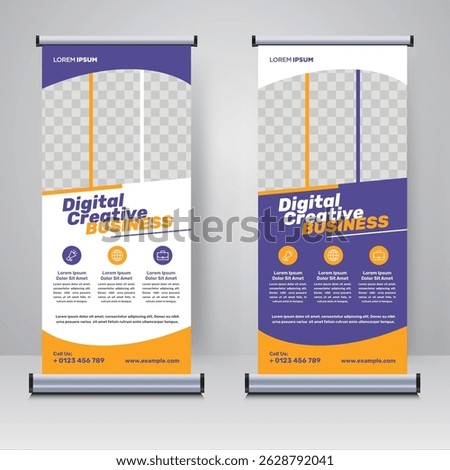Corporate rollup or X banner design template	
