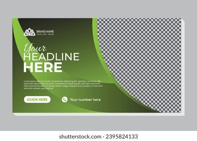 Corporate sale banner template, web cover banner and video thumbnail template design, Product sale banner.