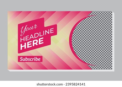 Corporate sale banner template, web cover banner and video thumbnail template design, Product sale banner.