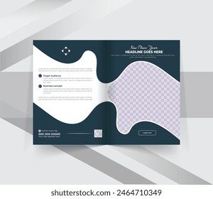 Corporate service business Page bifold brochure template for your business