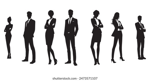 corporate silhouette vector art design