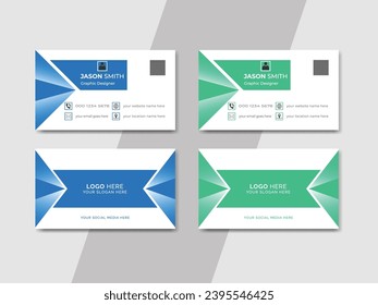 corporate and simple business card design template for any business, 2 color vector visiting card design