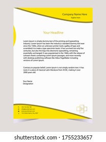 Corporate simple design business letterhead. Creative and modern letterhead with print ready vector template. illustrator template with mockup.