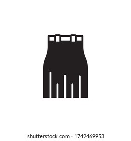 corporate skirt icon glyph vector. isolated on white background