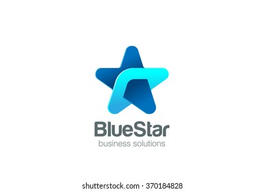 Corporate Social Blue Star Logo abstract design vector template.
Social Business Technology Star network Logotype concept icon Logo.