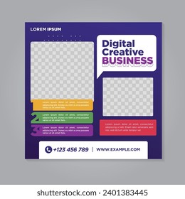 Corporate social media banner design template	
