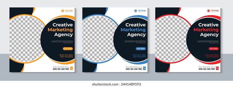 Corporate Social Media Banner Design Template, Marketing, Web Banner, Sale, Vector Illustration