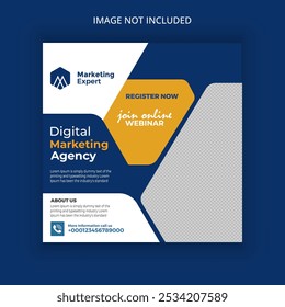 Corporate social media banner instagram post template