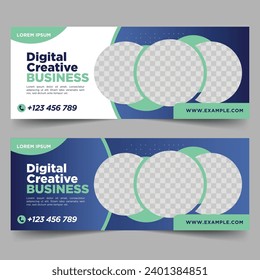 Corporate social media banner template