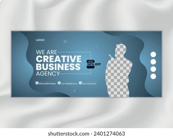 Corporate Social Media Cover Design Template for Business Promotion