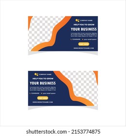 Corporate social media cover template layout vector