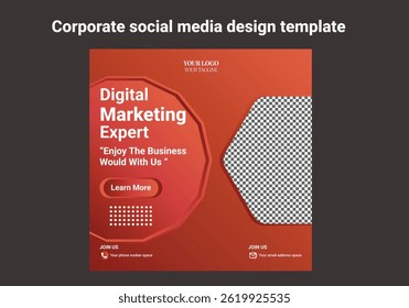 Corporate social media design template 