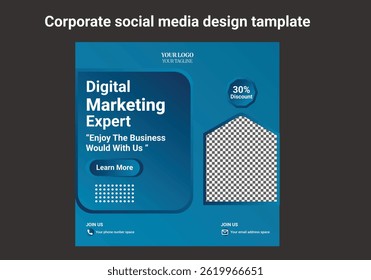 Corporate social media design template 
