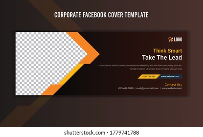 Corporate social media post, banner, Facebook cover template