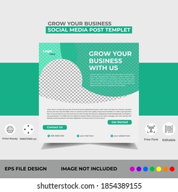 Corporate Social Media post banner template. Suitable for social media posts, digital marketing, and web internet ads. Vector illustration.