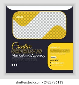 corporate social media post banner template. pro vector.