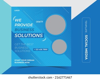 Corporate social media post design template 