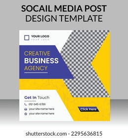 corporate social media post design template for grow your business, and digital marketing agency with gold geometric shapes and creative professional attractive minimal abstract template.