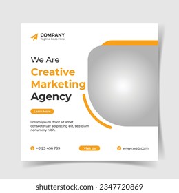 Corporate social media post design and digital marketing agency post template