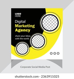 Corporate social media post design.