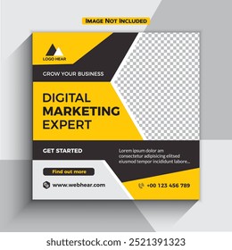 Corporate social media post design template for Digital Marketing Expert.