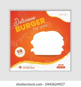 Corporate social media post.
Food social media post template design