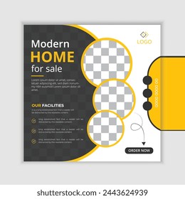 Corporate social media post.
Food social media post template design