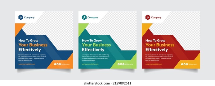 Corporate Social Media Post or Instagram Banner Design Template
