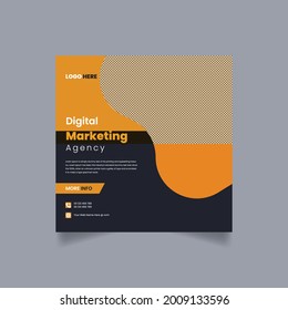 corporate social media post and Square template