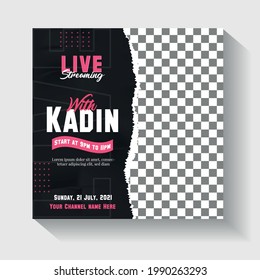 Corporate social media post template for Business Live streaming, conference Webinar, Marketing Webinar, and other seminars