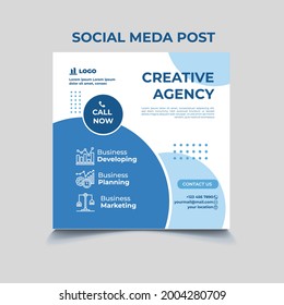 corporate social media post template for promoting business and company eps file