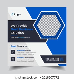 Corporate social media post template design, Digital Business marketing social media Banner design, Set of Business Promotional web banner, Social media post, stories Ads, square flyer poster template