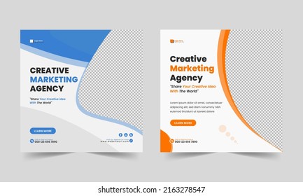 Corporate Social Media Post Template banner design for Real estate marketing business advertising Company