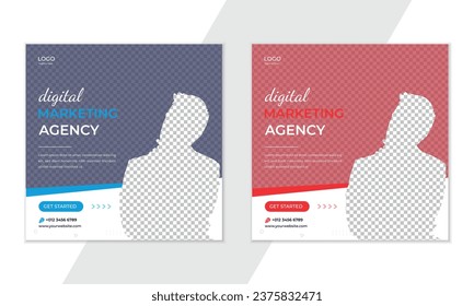 Corporate Social Media Post Template, Corporate Social Media Post Design, Corporate Social Media Post, Business Marketing Agency Social Media Banner Post Template,