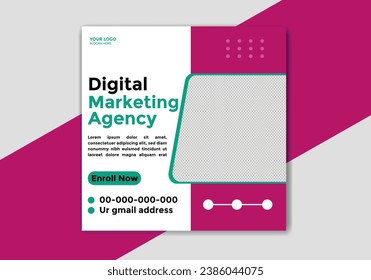 Corporate social media post template