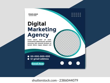Corporate social media post template
